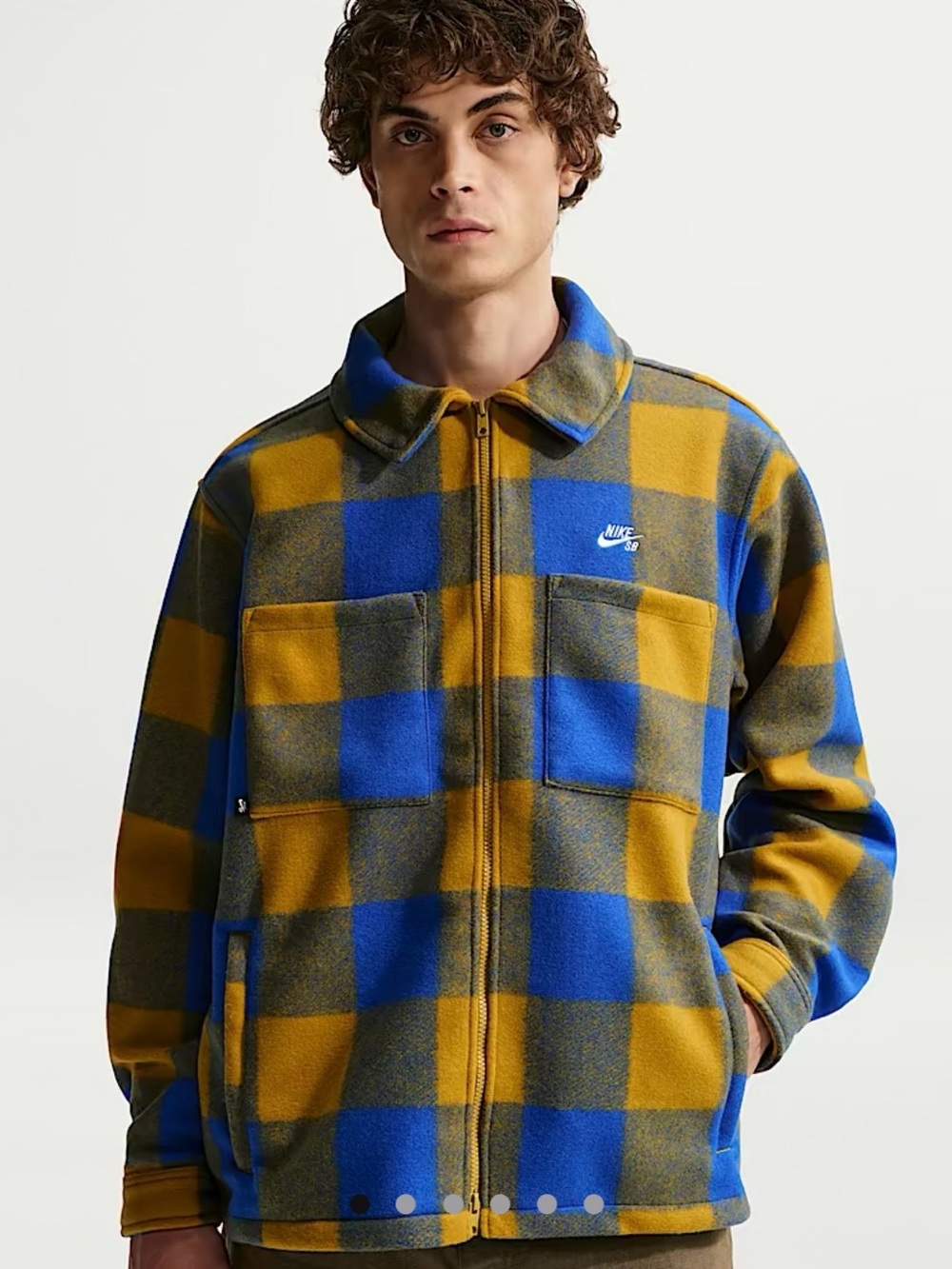 Nike SB Essential Skate Shirt Oversized Fit Jacket Hyper Royal Peat HV1421-405